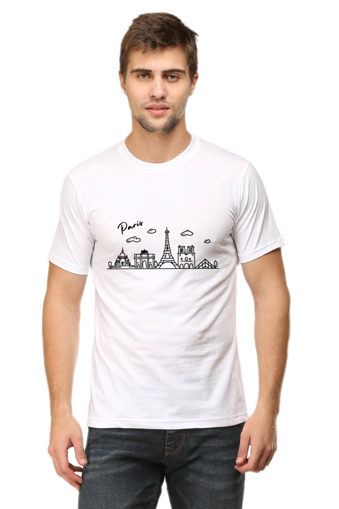 🗼 Paris-Inspired Unisex Half Sleeve T-Shirt – Embrace the City of Love!