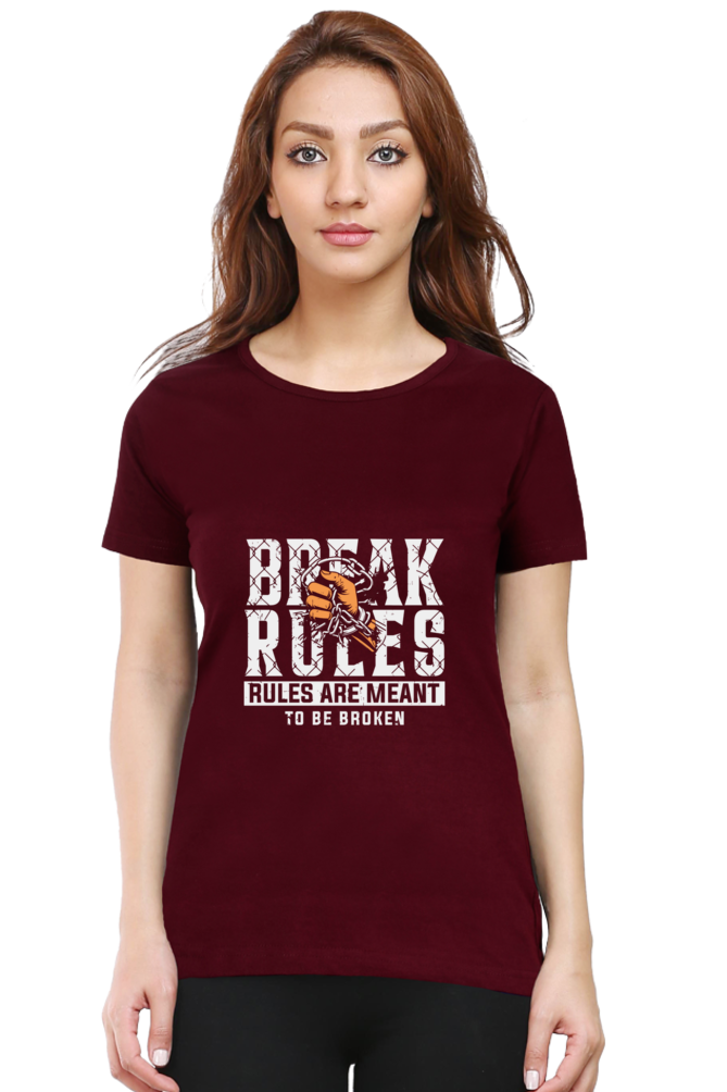 ✨ "Break Rules" - Women's Soft Cotton T-Shirt 💥🚫