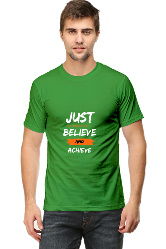 🌟 "Just Believe and Achieve" - Premium Unisex Cotton T-Shirt for Men & Women 🌟