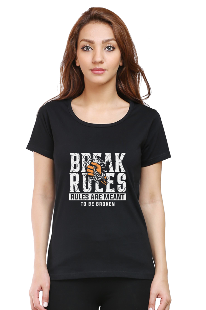 ✨ "Break Rules" - Women's Soft Cotton T-Shirt 💥🚫