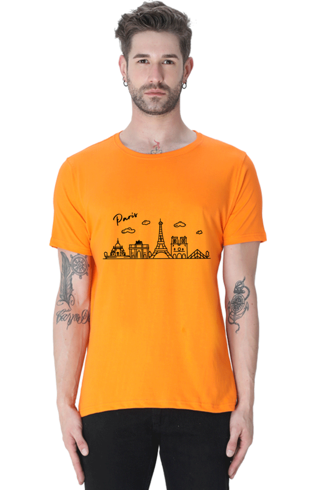 🗼 Paris-Inspired Unisex Half Sleeve T-Shirt – Embrace the City of Love!