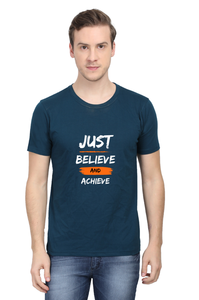 🌟 "Just Believe and Achieve" - Premium Unisex Cotton T-Shirt for Men & Women 🌟