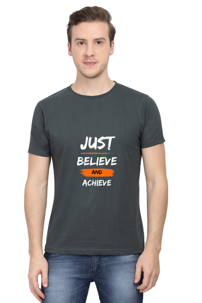 🌟 "Just Believe and Achieve" - Premium Unisex Cotton T-Shirt for Men & Women 🌟