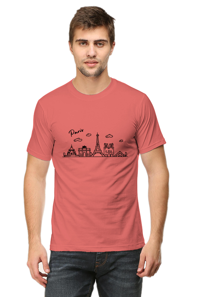 🗼 Paris-Inspired Unisex Half Sleeve T-Shirt – Embrace the City of Love!