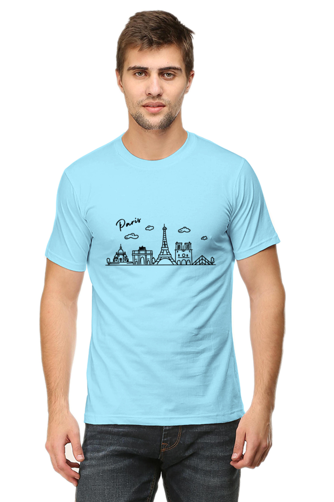 🗼 Paris-Inspired Unisex Half Sleeve T-Shirt – Embrace the City of Love!