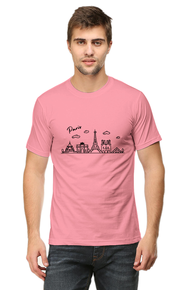 🗼 Paris-Inspired Unisex Half Sleeve T-Shirt – Embrace the City of Love!