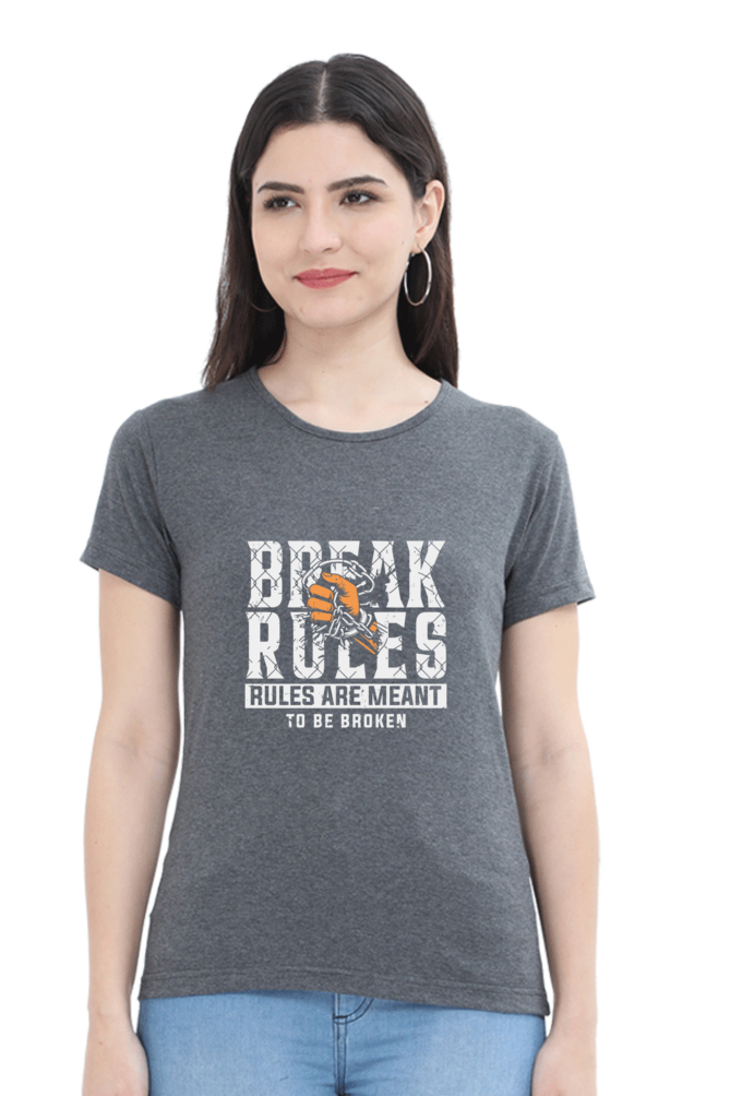 ✨ "Break Rules" - Women's Soft Cotton T-Shirt 💥🚫