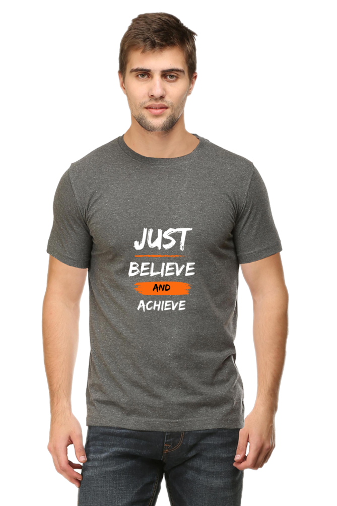 🌟 "Just Believe and Achieve" - Premium Unisex Cotton T-Shirt for Men & Women 🌟