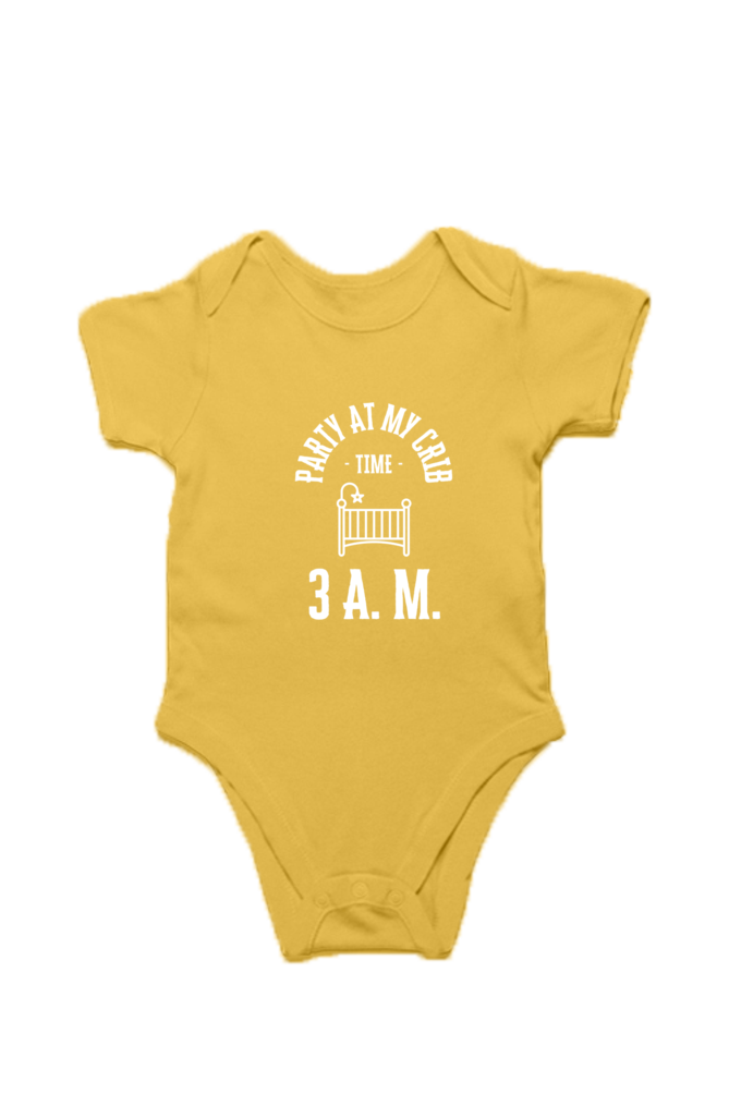 🎉 "Party at My Crib – Time: 3 AM" Romper 👶🌙