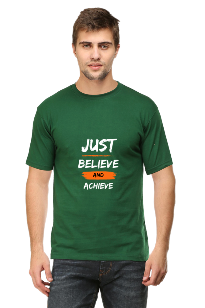 🌟 "Just Believe and Achieve" - Premium Unisex Cotton T-Shirt for Men & Women 🌟