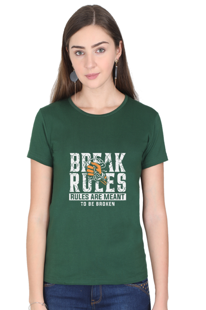 ✨ "Break Rules" - Women's Soft Cotton T-Shirt 💥🚫