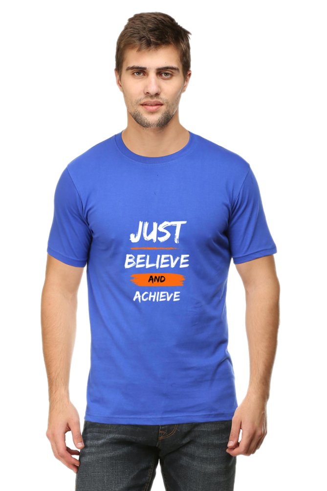 🌟 "Just Believe and Achieve" - Premium Unisex Cotton T-Shirt for Men & Women 🌟